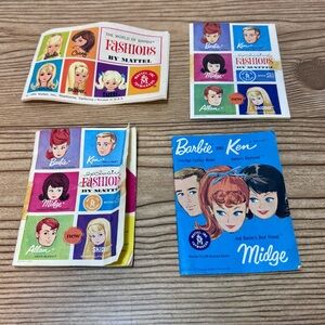 Vintage 1960s Japan Barbie Mattel Mini Fashion Books